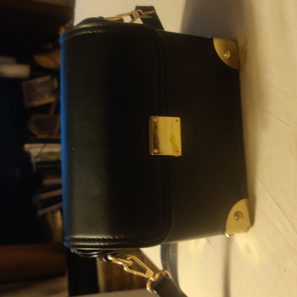 Faux leather box purse